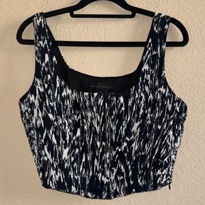 House‎ of Harlow 1960 Black and White Cropped Tank Size Small